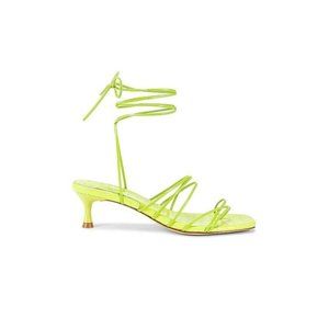 LPA Lucia Heels Green Leather